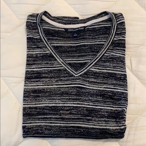 Calvin Klein v neck striped shirt